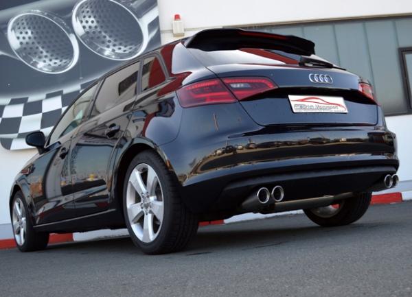 Duplex Sportendschalldämpfer Audi A3 8V Sportback Frontantrieb