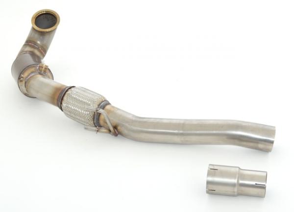 76mm Downpipe mit Sport-Kat. Edelstahl