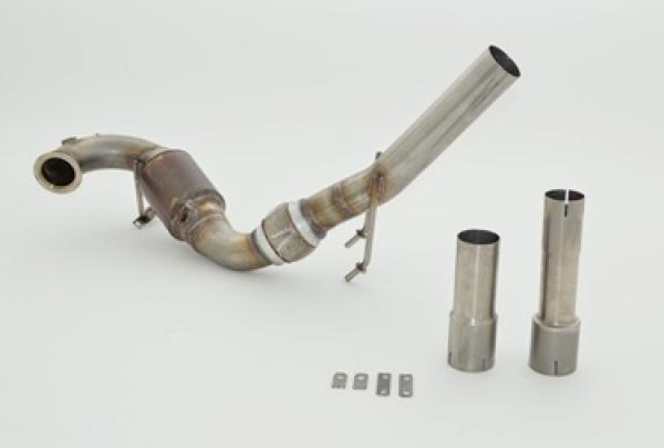 63.5mm Downpipe mit Sport-Kat. Edelstahl