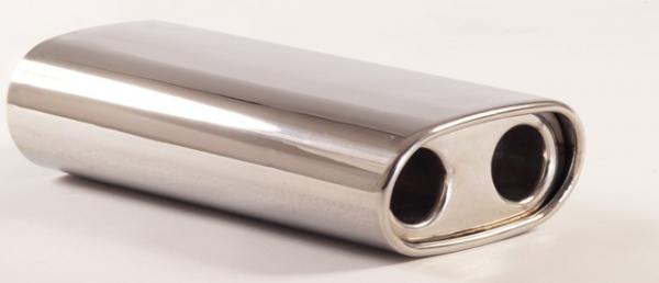 Endrohr 75x135 gerade mit Doppelabsorber