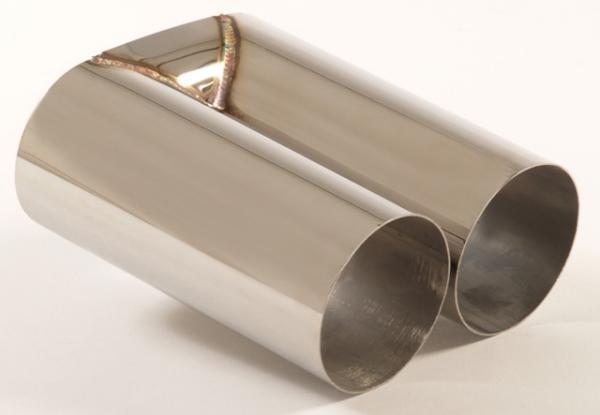 Endrohr 2x90mm rund scharfkantig